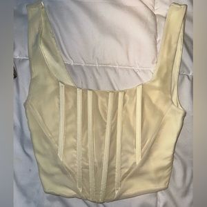 Corset tank top. Clasps on back. PITAYA. Cream. Too big. Never worn.
